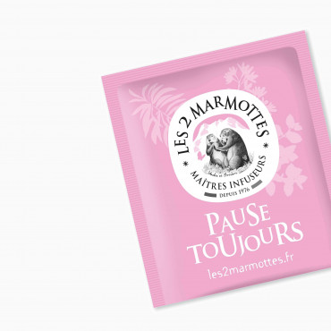 Infusion Pause Toujours mélisse verveine pétales d'oranger Les 2 Marmottes - Made in France - Sans arômes ajoutés