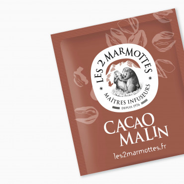 Infusion bio cacao malin - thé rouge roibos Les 2 Marmottes